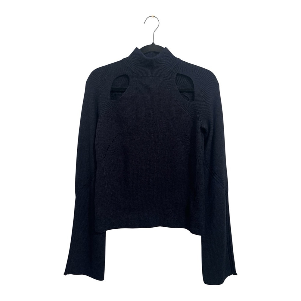 Zadig & Voltaire Micky We Cutout Turtleneck Sweater Women’s Small Blue Wool